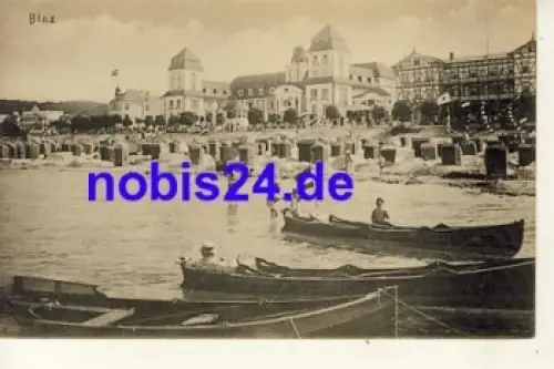 18609 Binz Strand Boote Hotel *ca.1920