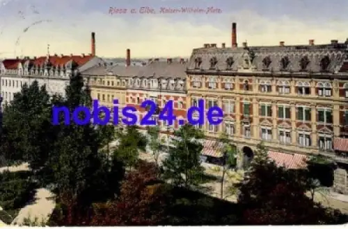01587 Riesa Elbe Kaiser Wilhelmplatz o 1914