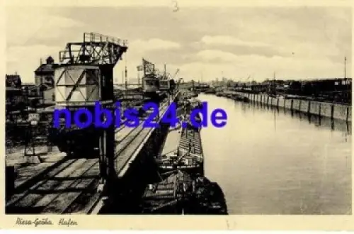 01587 Riesa Elbe Hafen Zillen *ca.1940