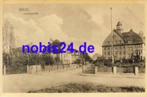 01587 Riesa Elbe Georg Strasse *ca.1920
