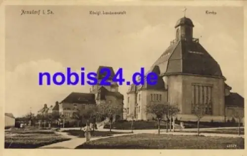 01477 Arnsdorf Landesanstalt Kirche  *ca.1920