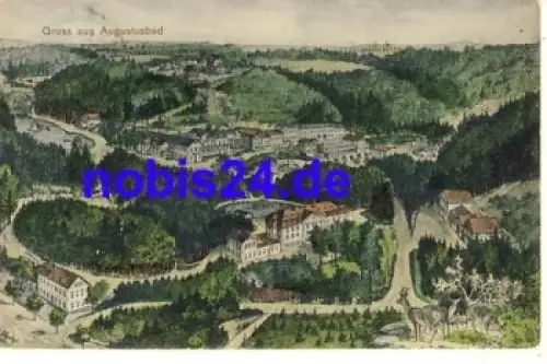 01454 Liegau-Augustusbad Radeberg Künstlerkarte o 1926