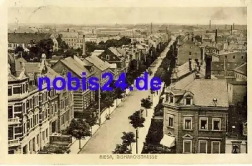 01587 Riesa Elbe Bismarckstrasse o 1928