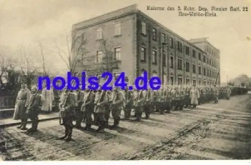 01587 Riesa Kaserne Militär Aufmarsch o 1917