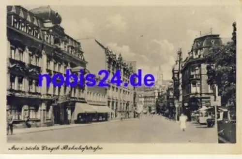 08280 Aue Bahnhofstrasse Hotel o ca.1955