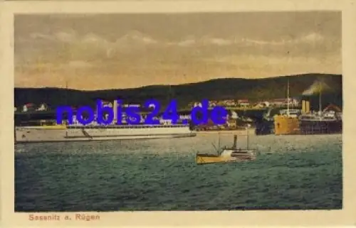 18546 Sassnitz Ostseebad Hafen Dampfer o 1921