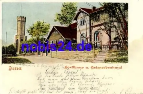 Jena Forsthaus Kriegerdenkmal o 1905