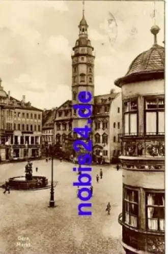 Gera Markt mit Brunnen o 1928