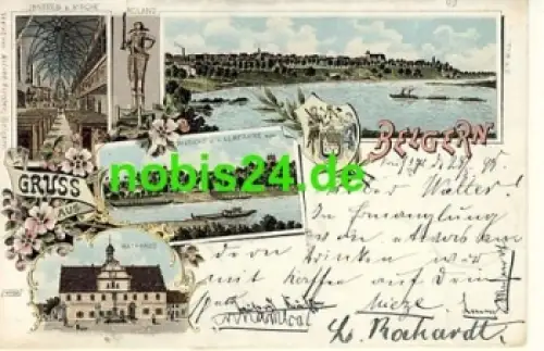 04874 Belgern Elbe Litho  o 28.5.1898