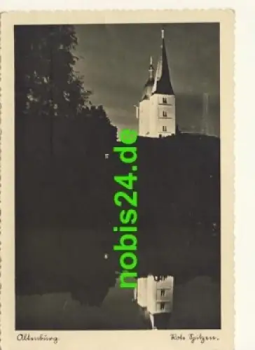 04600 Altenburg Kirche bei Nacht *ca.1940