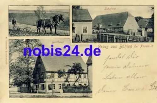 01594 Böhlen Prausitz Schäferei Gasthaus o 1904