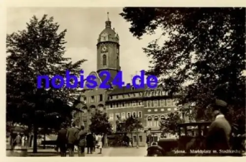 Jena Marktplatz Stadtkirche *ca.1930