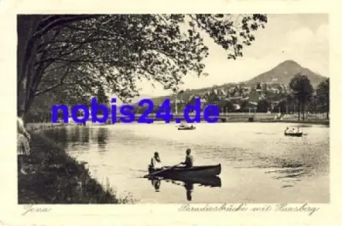 Jena Paradiesbrücke Hausberg o 1929