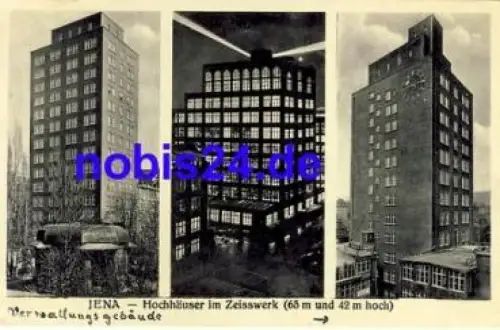 Jena Hochhäuser im Zeisswerk o 1939