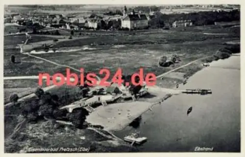 06906 Pretzsch Elbe Elbstrand Gasthof Ansichtskarte o 10.8.1939