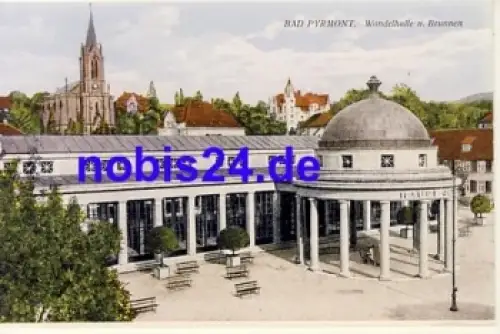 31812 Bad Pyrmont Wandelhalle Brunnen *ca.1920
