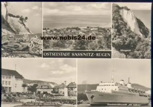 18546 Sassnitz / Rügen Grosskarte ca. A5, gebr. 1975