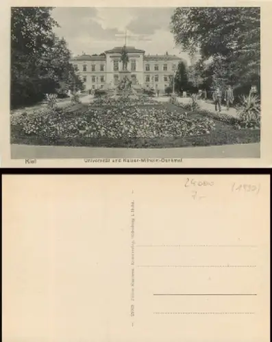 Kiel Universität und Kaiser-Wilhelm-Denkmal * ca.1920