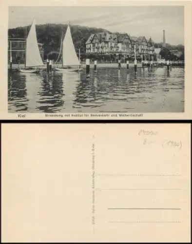 Kiel Strandweg mit Institut für Seeverkehr und Weltwirtschaft * ca.1920