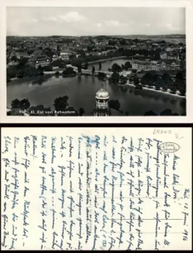 Kiel kleiner Kiel vom Rathausturm gebr. 1946