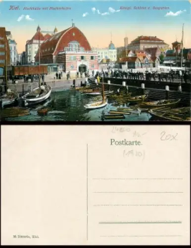 Kiel Fischhalle mit Fischerhafen  *ca .1920