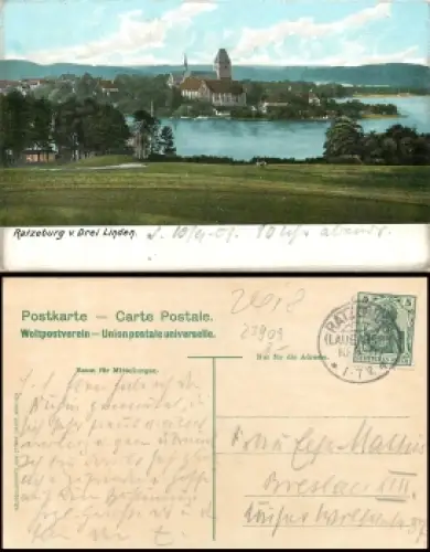 23909 Ratzeburg von Drei Linden  o  1907
