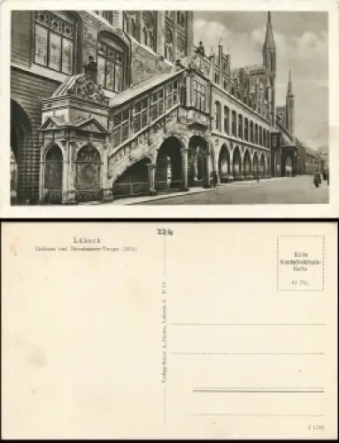 Lübeck Rathaus und Renaissance Treppe * um 1930