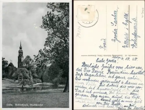 29221 Celle Schloßpark Stadtkirche o 6.10.40