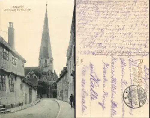 29410 Salzwedel Lorenzstraße mit Marienkirche o 18.9.1915