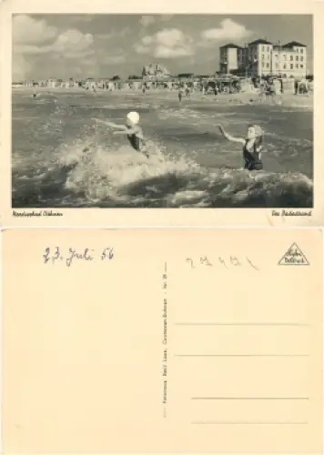 27476 Nordseebad Duhnen, Badestrand *ca.1950