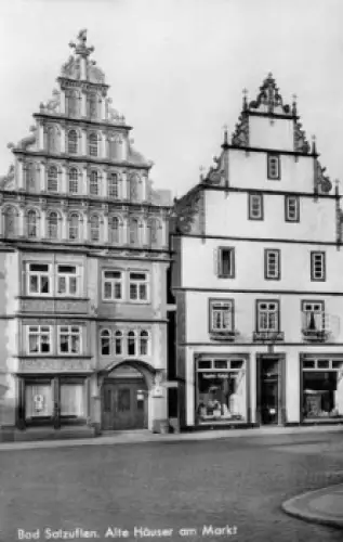 32105 Bad Salzuflen alte Häuser am Markt gebr. ca. 1960