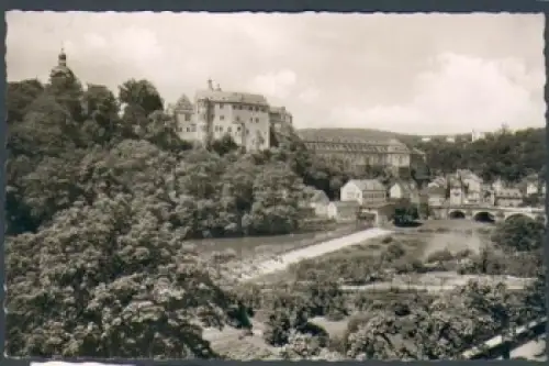 35781 Weilburg Schloss mit Lahnpartie o 13.3.1957