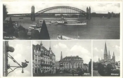 Bonn mit Rheindampfer * ca. 1930