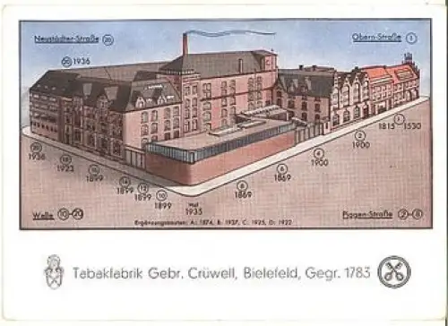 Bielefeld Tabakfabrik Gebr. Crüwell * ca. 1936