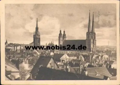 Halle Saale vom Westen o 29.12.1952