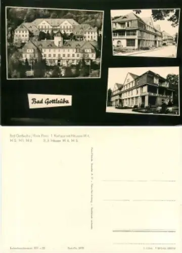 01816 Bad Gottleuba Mehrbildkarte Kurhaus Häuser M4 5 1 2  *1964 Hanich1650