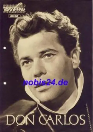 Don Carlos - Österreichischer Film mit Ewald Balser Walther Reyer Fred Liewehr 86/61 Progress Programm