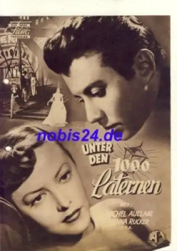 Unter den 1000 Laternen Michel Auclair, Hanna Rucker, Inge Meysel Das Neue Filmprogramm