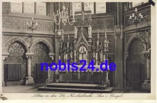 08280 Aue St. Nicolaikirche Altar *ca.1920