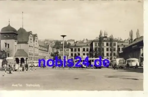 08280 Aue Stalinplatz Busse *ca.1961