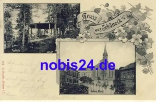 08261 Schöneck Tonhalle Markt o 1900