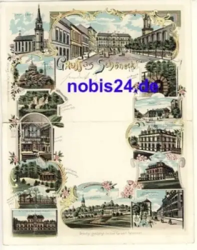 08261 Schöneck Vogtland Litho Klappkarte o 1901