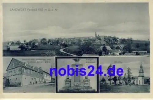 08258 Landwüst Gasthof Denkmal  ca.1930