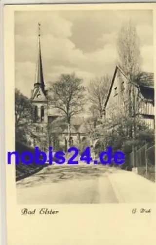 08645 Bad Elster Strasse Kirche ca.1953