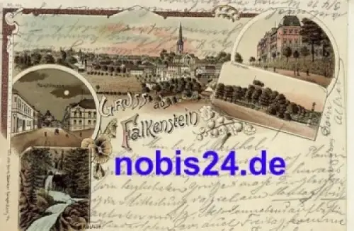 08223 Falkenstein Vogtland Litho Schule o 1900