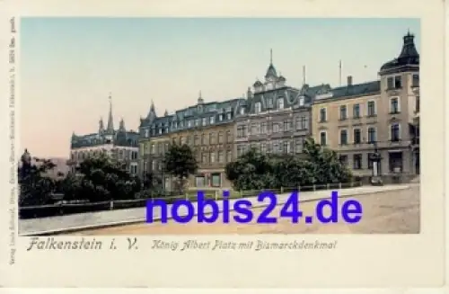 08223 Falkenstein Vogtland König Albertplatz *ca.1900