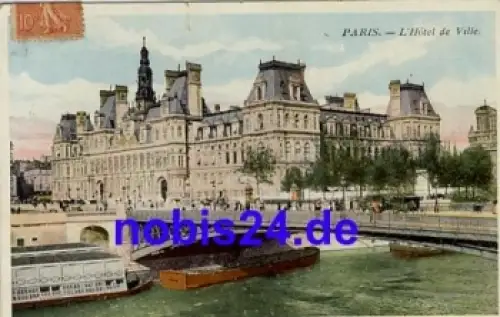 Paris Saint Hotel de Ville o 1906