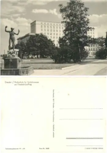 Südvorstadt Dresden Friedrich List Platz Hochschule für Verkehrswesen *1969 Hanich2068