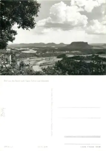 01847 Rathen von der Bastei mit Lilienstein *1972 Hanich2044