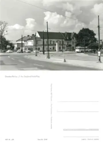 Bühlau Dresden O-Bus Siegfried-Rädel-Platz Kurhaus  *1972 Hanich2246